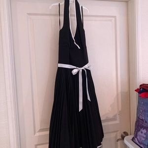 Rampage black pleat halter dress